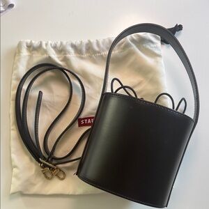 Staud bucket bag- black leather